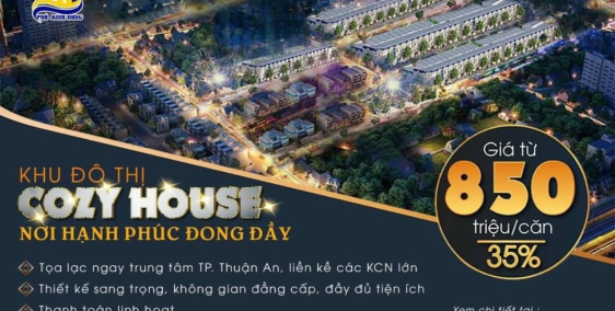 nhà Đẹp ngay trung tâm TP Thuận An, hỗ trợ 70%