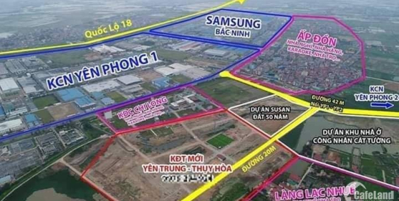Lô góc KĐT Yên Trung Thụy Hòa, nằm trục đường chính thông ra KCN