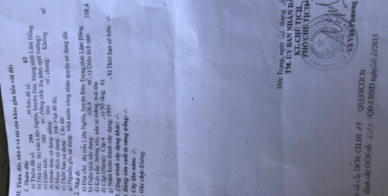 Bán Đất Tặng Nhà Giá Rẻ Liên Nghĩa / Đức Trọng / 300m2 / Trung Tâm