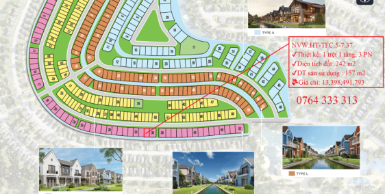 Thanh toán 30% sở hữu ngay căn Biệt thự dự án Nova Hồ Tràm, 242 m2 giá 13 tỷ