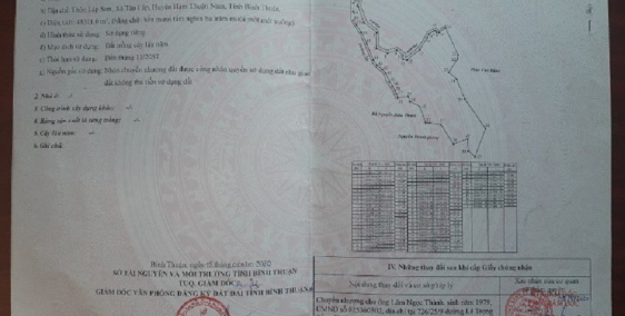 BÁN ĐẤT MẶT TIỀN RỘNG TẠI TÂN LẬP, HÀM THUẬN NAM, BÌNH THUẬN - GIÁ ĐẸP CHO KHÁCH