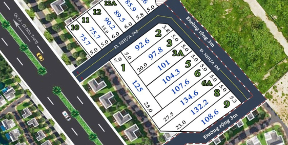 Đất nền full thổ cư QL - 1A sát thị trấn Cam Đức