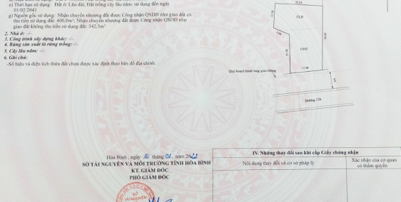 Chính chủ mở bán 17m mặt đường tỉnh lộ 12b