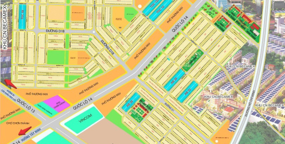 Đất Dư Án Becamex Chơn Thành , Full Thổ Cư , Giá Cực Tốt !!!