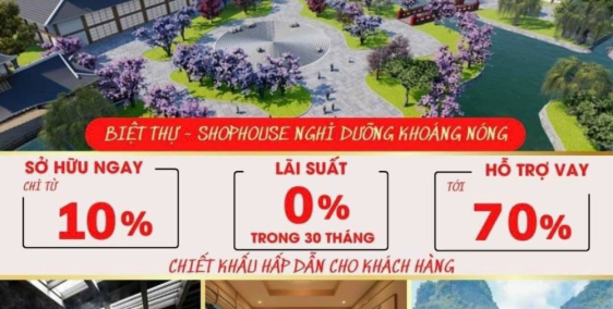 Biệt thự, Shophouse khoáng nóng tự nhiên Sun Beauty Onsen Quảng Xương, Thanh Hóa