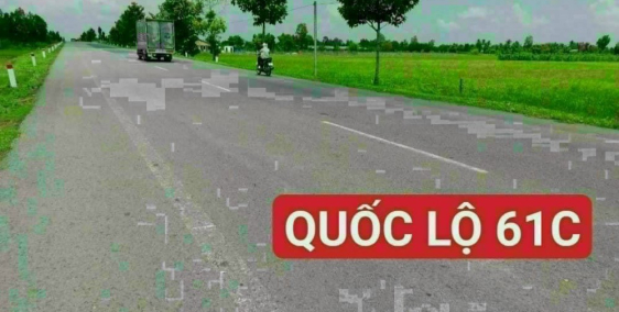 Hàng hiếm bán 6412m2 đất lúa mặt tiền QL61C, Vị Thuỷ, Hậu Giang.