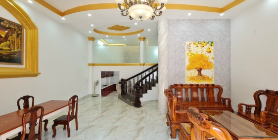Biệt thự sang trọng, full nội thất Nguyễn Oanh Gò Vấp, 133m2, 1 trệt lửng, 3 lầu