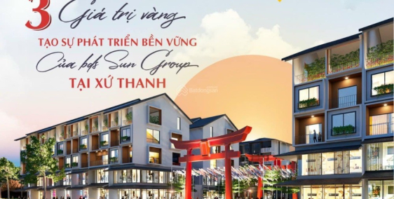 BÁN SUẤT NGOẠI GIAO CĂN SHOPHOUSE THƯƠNG MẠI KOTO SUN BEAUTY ONSEN THANH HÓA