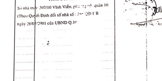 bán nhà 307/10 vĩnh viễn p5 q10 tphcm