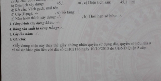 Nhà mặt tiền , 1 trệt , 1 lững  đường Phạm Thế Hiển , Phường 7 , quận 8 tp hcm