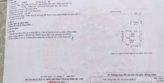 Tôi chính chủ cần bán lô đất 81,5m2 full thổ cư tại thôn yên vinh ,xã thanh lâm,