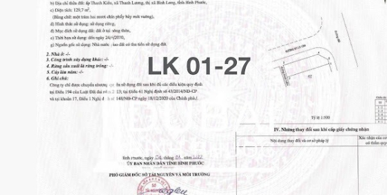 CẦN BÁN NỀN LK01-27 SỔ HỒNG RIÊNG .  Full THỔ CƯ