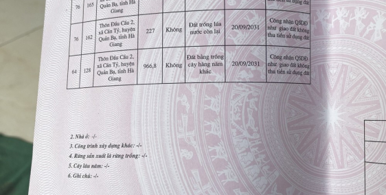 Mảnh đất thuộc Cán Tỷ, Quản Bạ, Hà Giang.