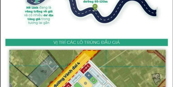 Biệt thự song lập dự án HUD Mê Linh nằm trên mặt đường vành đai giá chỉ 36tr/m2