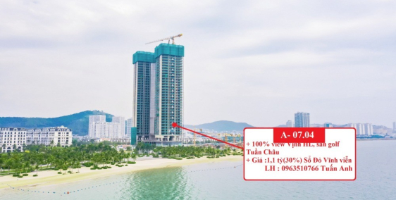 Vốn 900tr (30%) sở hữu căn hộ KS full nội thất 5* tại mặt VỊNH Hạ Long