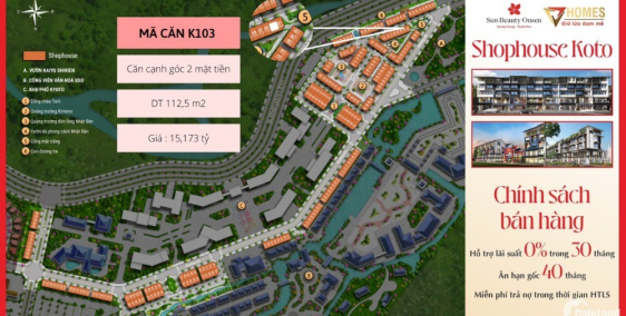 Sun Beauty Onsen-Shophouse Kyoto CK 21,5% sở hữu ngay chỉ ~900 triệu. Đẹp không