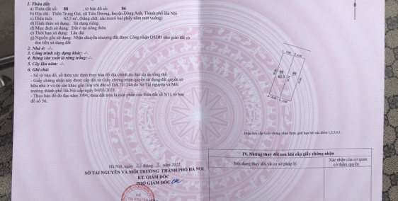 Bán đất Trung Oai xã Tiên Dương - đường 4m ô tô thông gần bìa