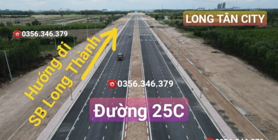 Bán nền biệt thự tại KĐT Long Tân City, mặt tiền đường 25C đi sân bay Long Thành