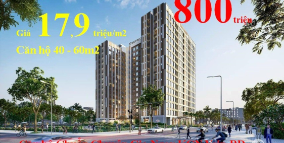 Căn hộ cho chuyên gia ngay cổng Vsip3 BD, 730tr (17,9tr/m2, DT 40-62m2)
