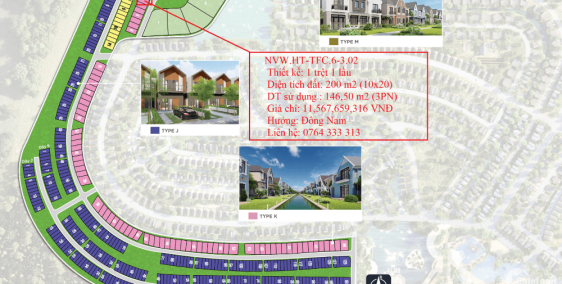 thanh toán 30% có ngay biệt thự tại dự án nova hồ tràm, 200m2