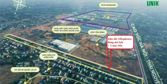 Chính chủ cần bán Lô 2 mặt tiền Cạnh nhà máy Sam Sung Thái nguyên Giá rẻ