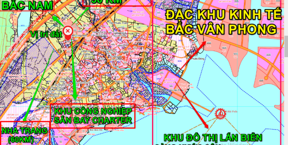 Bán gấp 5 lô suất ngoại giao khu đô thị Bắc Vân Phong, mặt tiền Quốc lộ 1A