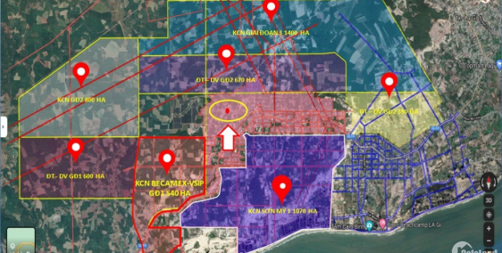 Chính Chủ Đất Sơn Mỹ, lô góc 65x53m, 200m2 thổ cư đường Số 3, Giá rẻ nhất SM