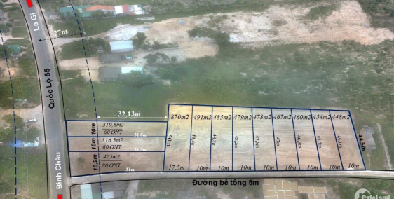 Đất 2Mặt Tiền quốc lộ 55 xã Tân Thắng Hàm Tân Bình Thuân.