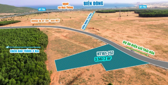 Bán đất sào Hoà Thắng 3567m2, mạt tiền đường nhựa , cách đường DT716 1km