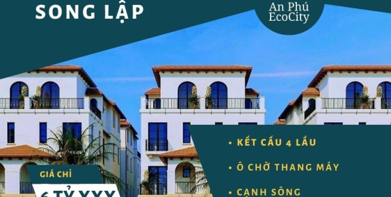 An Phú EcoCity Biệt Thự Mặt Tiền Lộ Hậu Sông Trung Tâm Cần Thơ