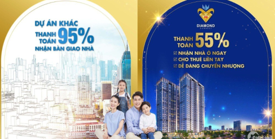 Căn hộ Diamond Connect Dĩ An nằm ngay mặt tiền QL1K thanh toán 55% nhận ngay nhà