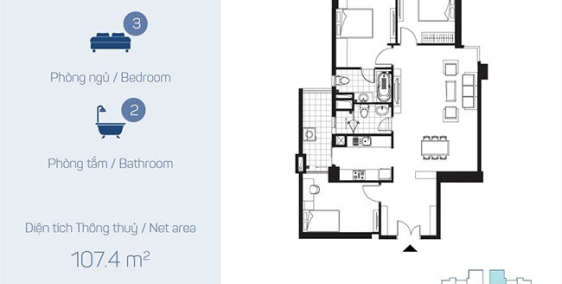 Chính chủ cần bán Gấp căn hộ 106m2 ( 3 ngủ) chung cư The Link Ciputra.