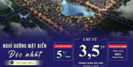 CHỈ TỪ 3,5 TỶ (25%) SỞ HỮU NGAY SHOPHOUSE SIÊU SANG BÊN PHỐ ĐI BỘ VEN BIỂN