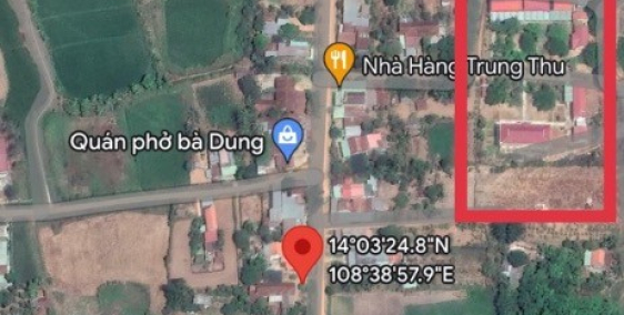 Đất thổ cư 100% ngay trung tâm xã. Với 30m mặt tiền.