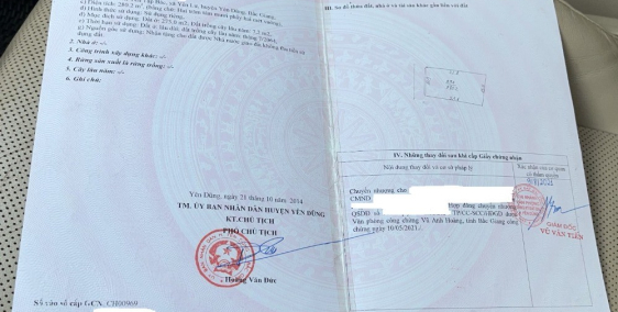 Bán đất thổ cư sổ đỏ chính chủ xã Yên Lư, huyện yên Dũng, Bắc Giang