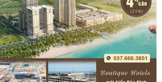 CHỈ TỪ 4 TỶ, SỞ HỮU NGAY BOUTIQUE HOTELS 4,5 TẦNG MẶT BIỂN BẢO NINH, S = 400m2