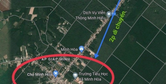 Đất thổ cư Dầu Tiếng gần trung tâm xã Minh Hòa DT 8,5x23+100tc chỉ 960tr sổ riên