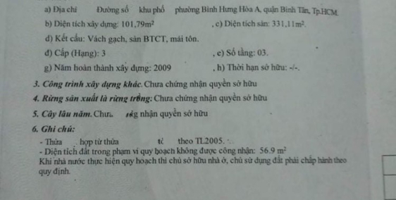 Bán nhà mặt tiền đường 20m hướng ra Lê Văn Quới