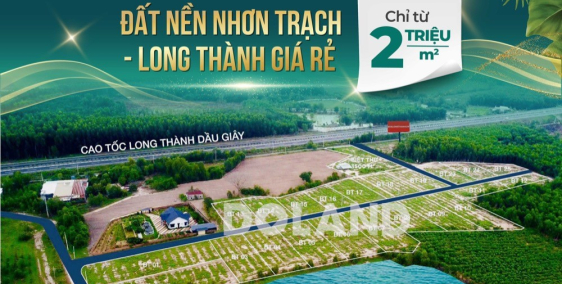 bán đất nhơn trạch long thành giá 2tr 1m2