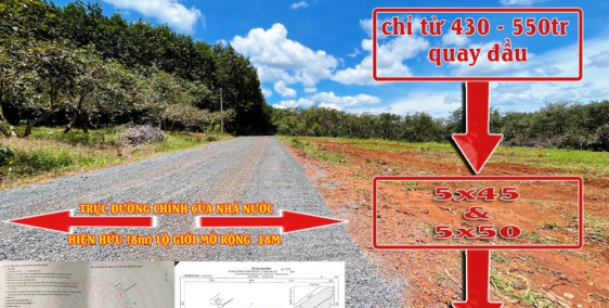 250M2 ĐẤT THỔ CƯ, GIÁ ĐẦU TƯ CHỈ 430TR QUAY ĐẦU