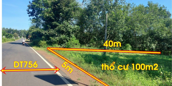 bán 200m2 đất Chơn Thành , đất mặt tiền đường tỉnh 756 , sổ sẵn , gần chợ