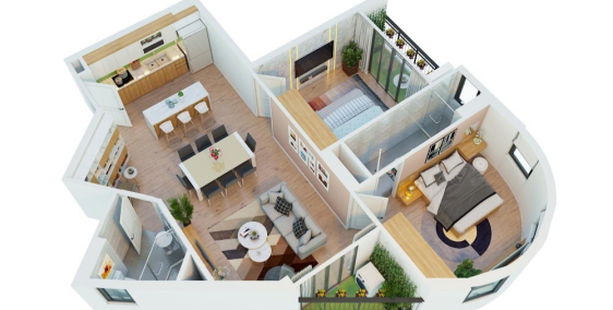 chu cư thương mại Vina2-Panorama