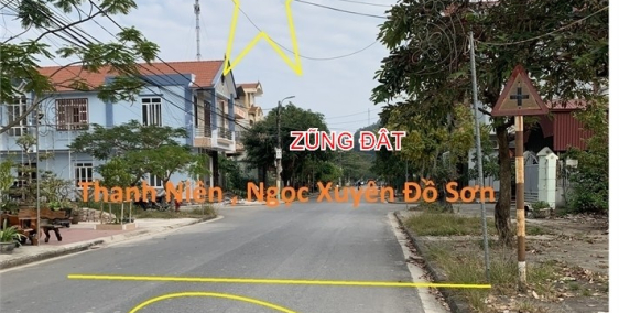 tuyến 1 Thanh Niên, Ngọc Xuyên, Đồ Sơn, Hải Phòng, 100m2.đường 20m giá 2,7x tỷ