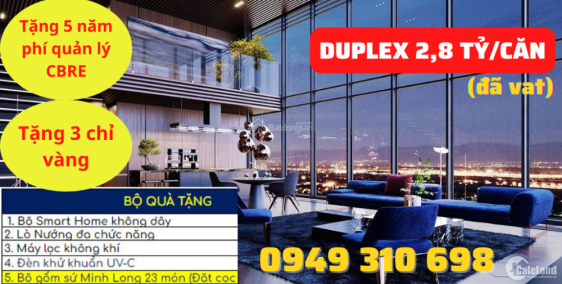 Bán căn hộ quận 7 duplex giá 2,8 tỷ/căn, tặng 5 năm quản lý, cam kết lãi 150tr