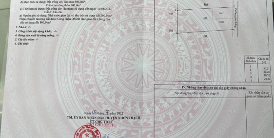 Bán đất Nhơn trạch-Đồng Nai -phú thạnh