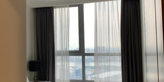 Căn hộ Vinhomes Grand Park tầng 5 có 2 phòng ngủ, 2 nhà vệ sinh, không có nội th