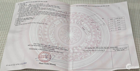 sốc! giá bất ngờ chỉ có 4,5 triệu /m2 ngay sát khu công nghiệp tam dương vĩnhhúc