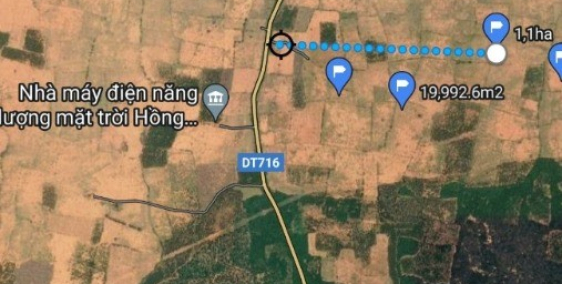 Bán 11656m2 đất sào hoà thắng 159k/m cách ĐT716 1,2km đường đất 5m Lh 0938677909