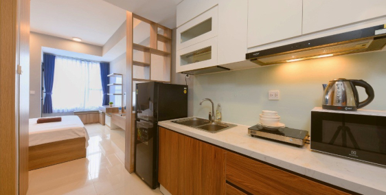 Cho thuê căn studio rẻ River Gate. Vị trí thuận tiện di chuyển bất cứ đâu