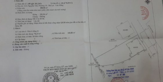 Ngay ga xe lửa đà lạt .cách quảng trường 1.5km .cách chợ 3km .mặt tiền đường lớn